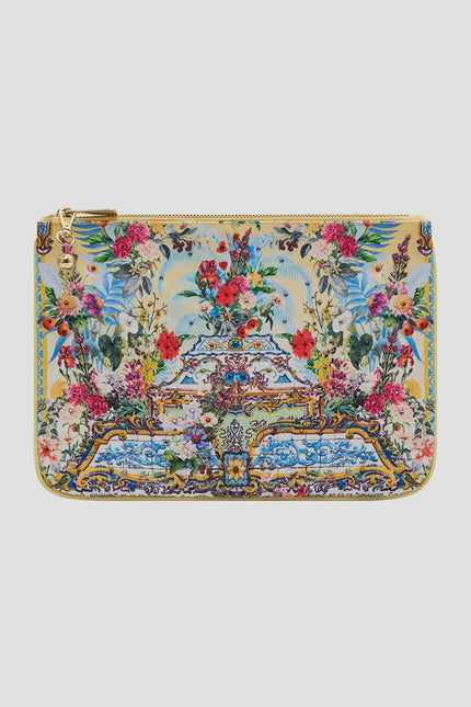 Camilla Flor Fantastica Small Canvas Clutch