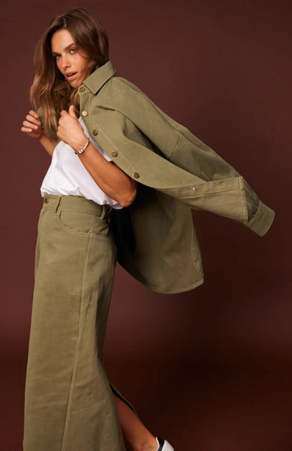 cartel & willow Abbie Skirt - Khaki