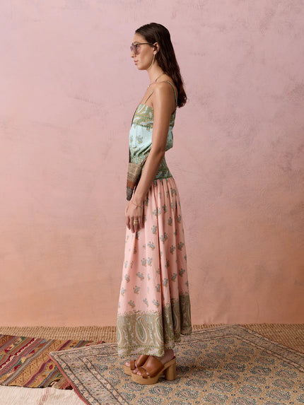 BOTEH Lucent Drop Waist Maxi Dress