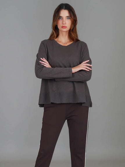3rd Story Sonya L/S Tee - Espresso