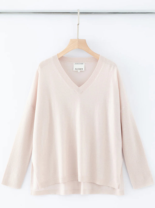 ALEGER V-Neck Sweater - Light Shell