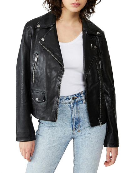Ksubi amplify leather jacket black