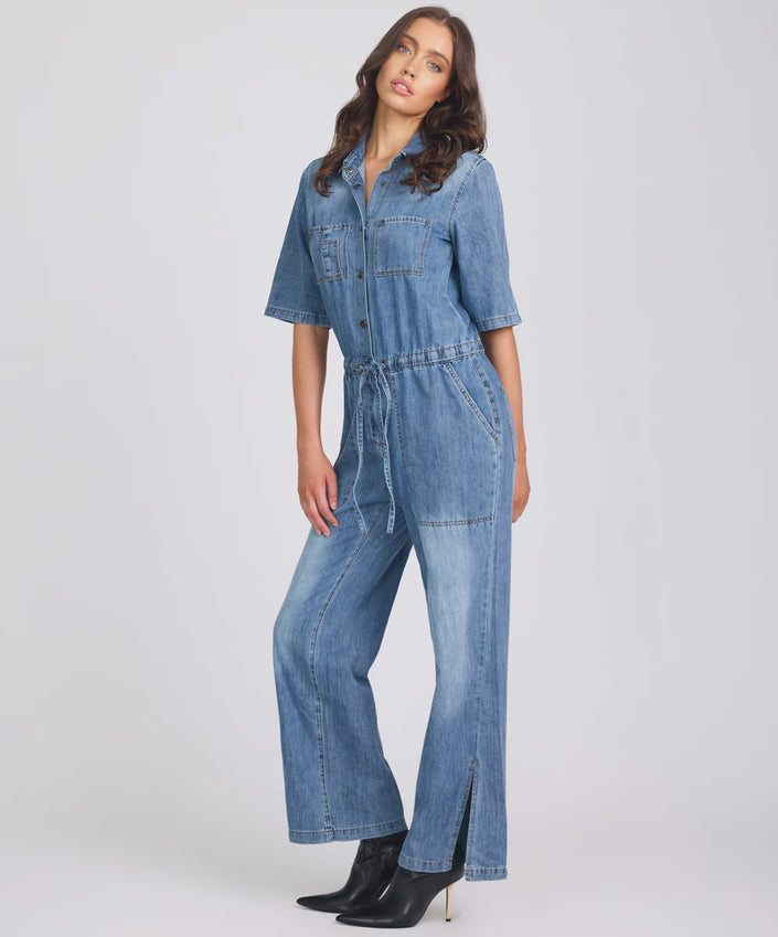One Teaspoon Veronica Denim Jumpsuit - Westland Blue