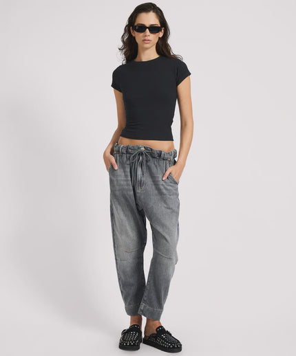 One Teaspoon Outcasts Low Waist Drop Crotch Harem Denim Jeans