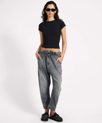 One Teaspoon Outcasts Low Waist Drop Crotch Harem Denim Jeans