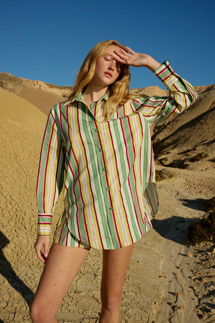 ASTON STUDIO Buddy Shirt - Meadow Stripe