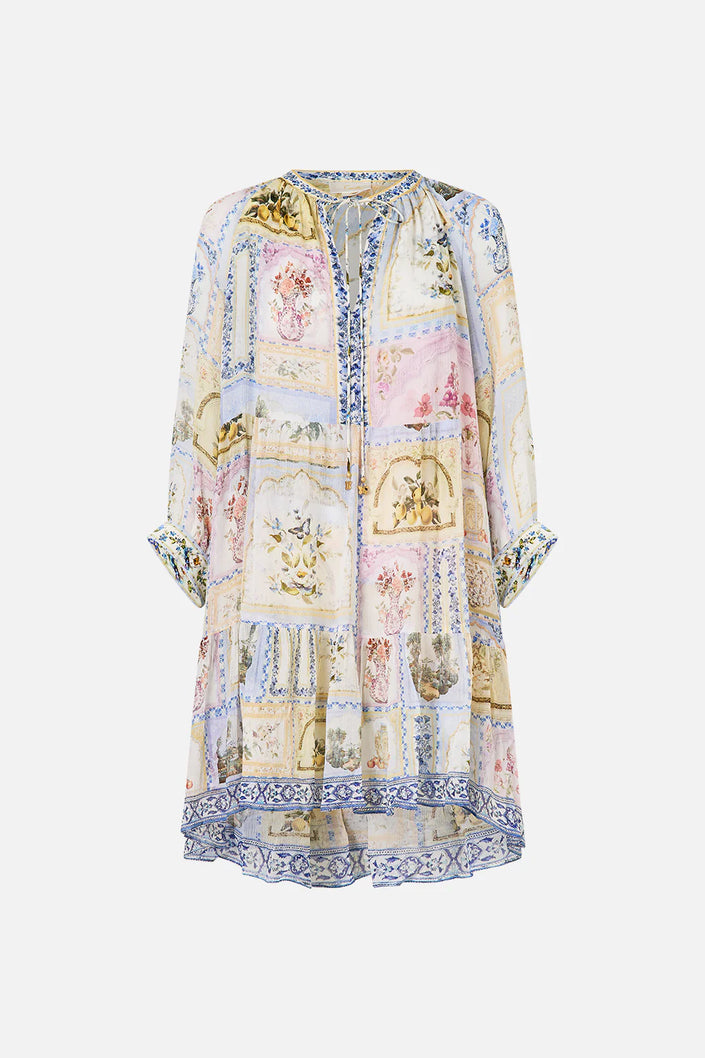 Camilla Botanical Ballads Short Gathered Panel Dress