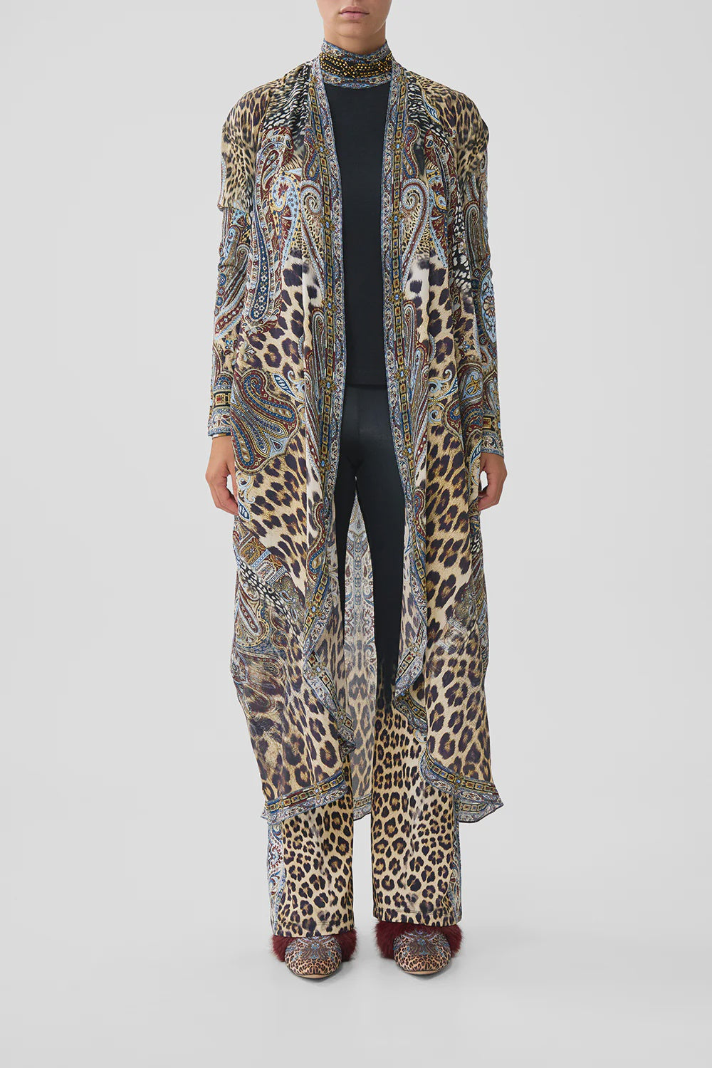 Camilla Istanbul Animalia Long Casual Jacket with Pockets