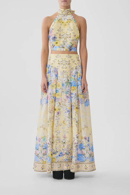 Camilla Darling Buds Corset Waist Maxi Skirt