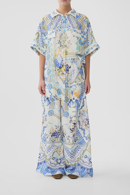 Camilla My Homespun Wide Leg Trouser with Front Pockets