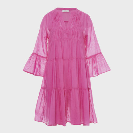 Devotion Twins Neon Short Dress - Fuchsia