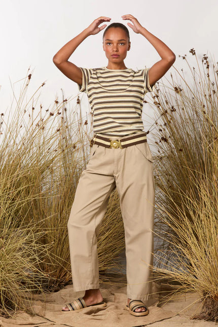 M.A. Dainty Lolly Tee - Yellow/Brown