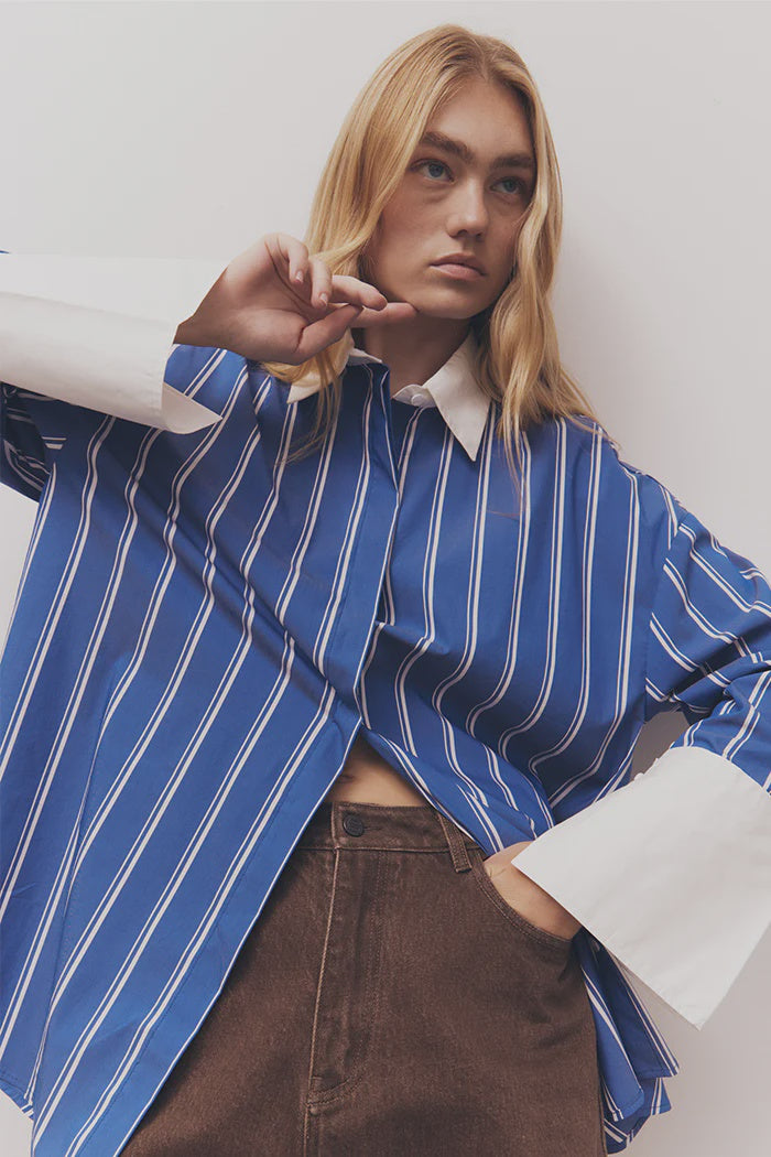 Blanca Opal Shirt - Blue/White