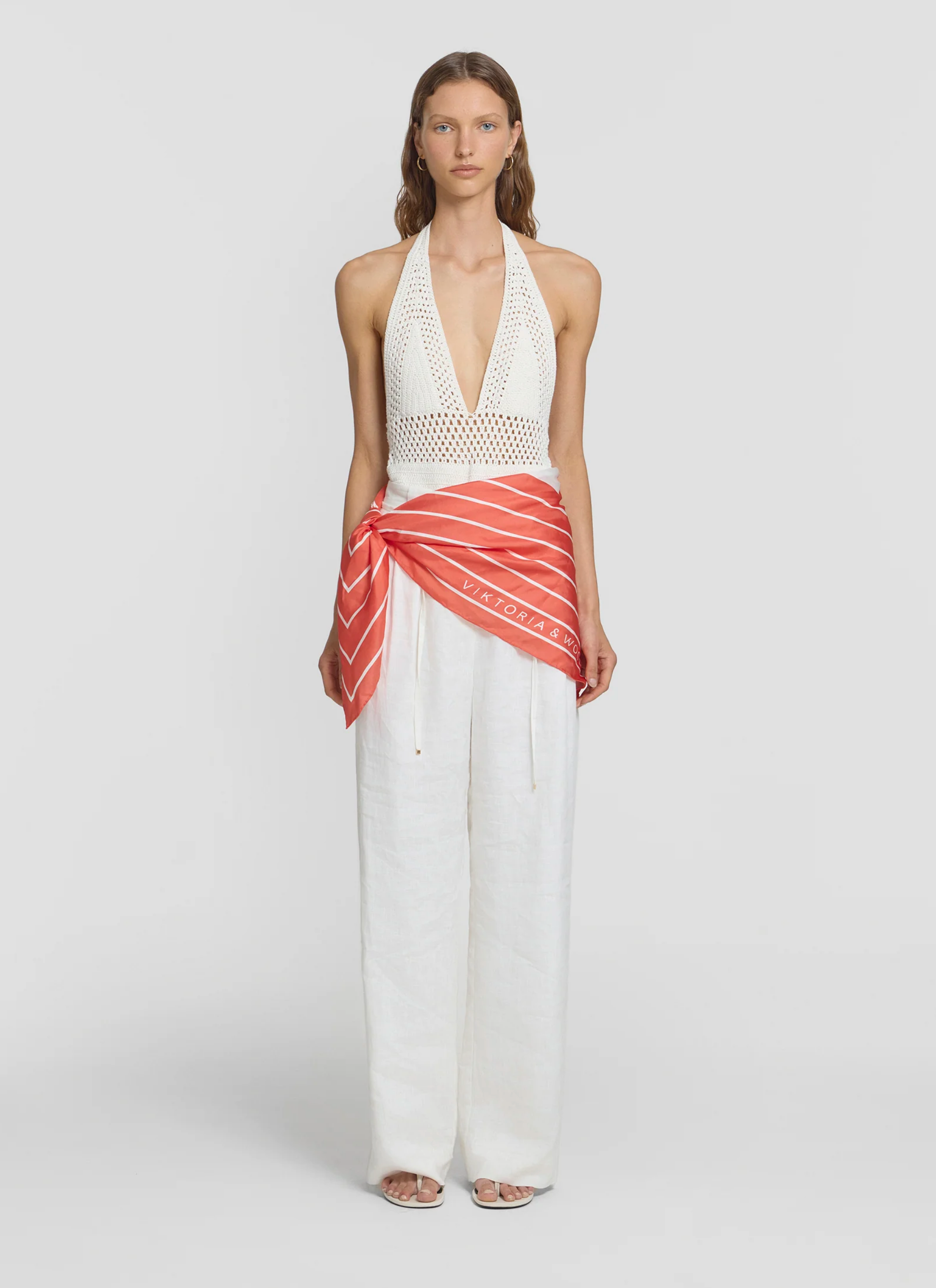 VIKTORIA & WOODS Ace Scarf - Mineral Red