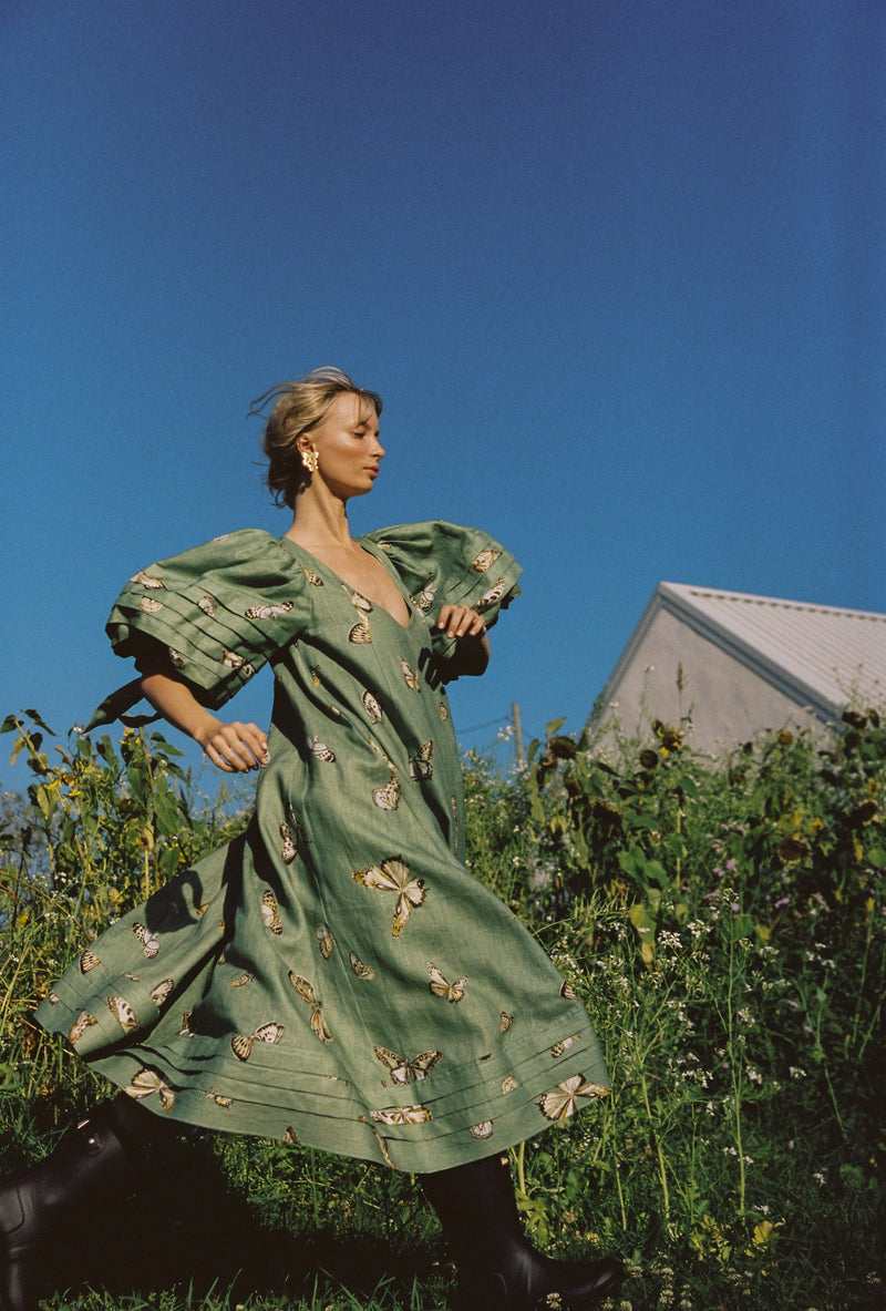 Odet Papillon Gown - Sage
