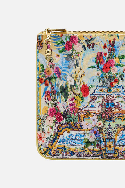 Camilla Flor Fantastica Small Canvas Clutch