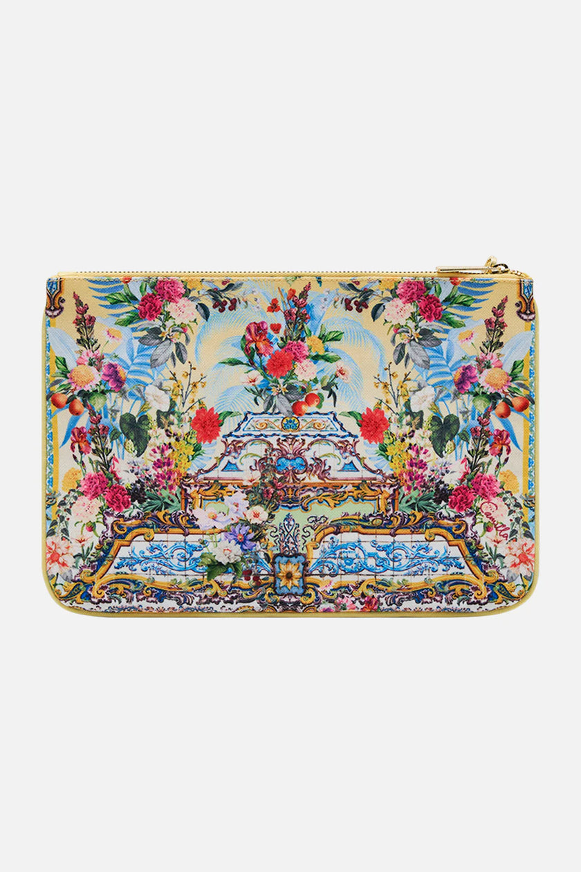 Camilla Flor Fantastica Small Canvas Clutch