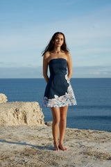 ASTON STUDIO Beatrix Dress - Ocean Depth/Seashell