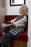 M.A. Dainty Cupido Shirt - Plaid/Lace