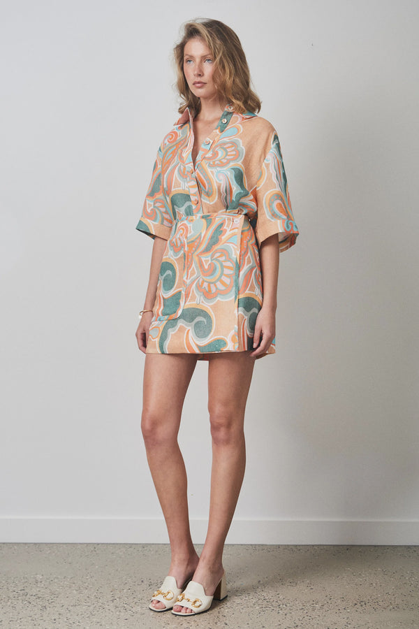 RALF Studios Cowes Shirt - Paisley Teal