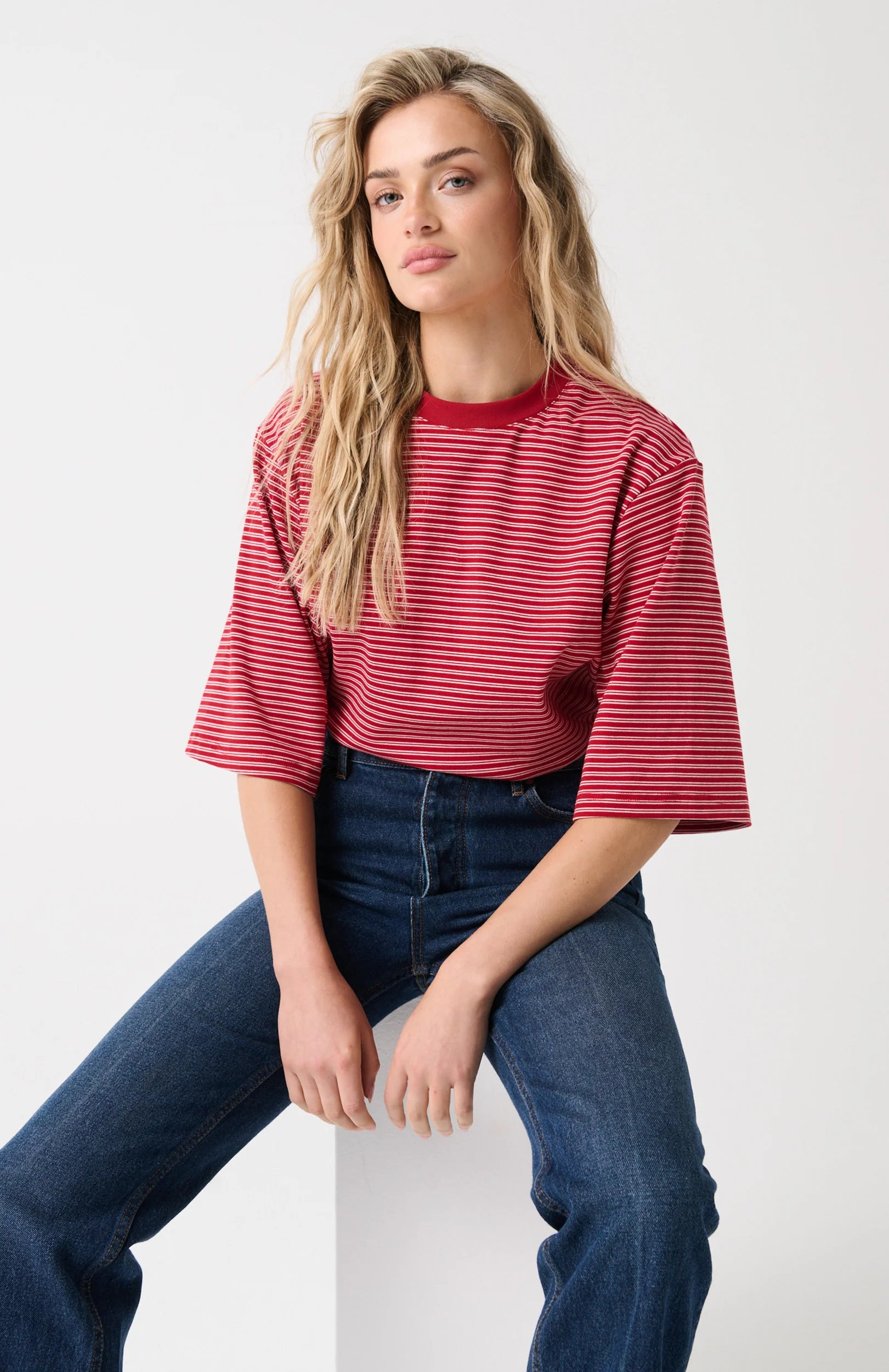 cartel & willow Hallie Tee - Red Stripe