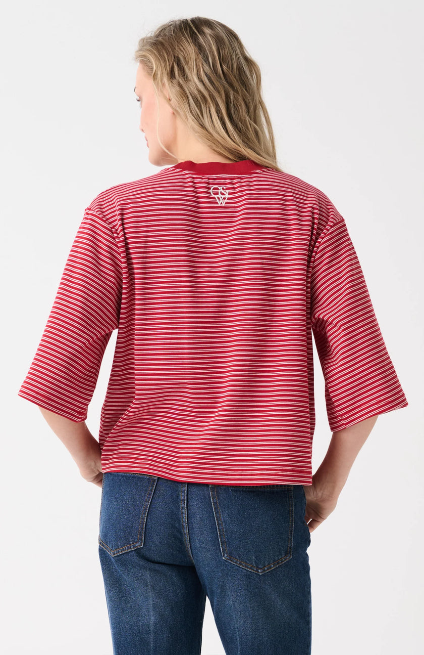 cartel & willow Hallie Tee - Red Stripe