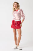 cartel & willow Felix Long Sleeve - Red/Pink Stripe
