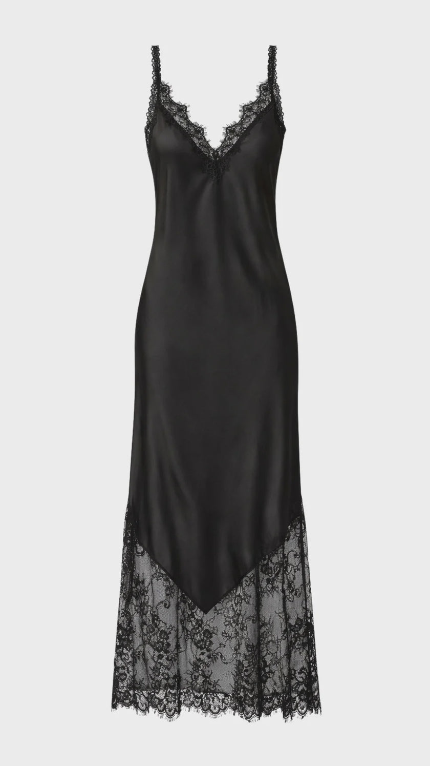 Charli Solange Slip Dress - Black