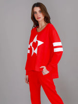 3rd Story Sunderland Star Heart Sweater - Cherry Red