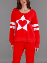 3rd Story Sunderland Star Heart Sweater - Cherry Red