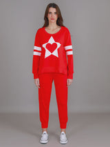 3rd Story Sunderland Star Heart Sweater - Cherry Red