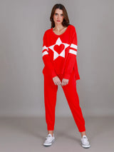 3rd Story Sunderland Star Heart Sweater - Cherry Red