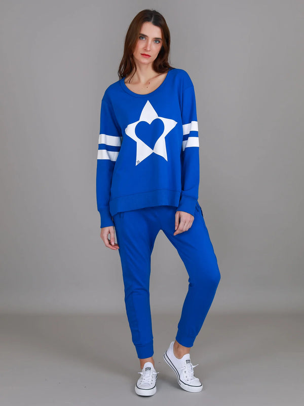3rd Story Sunderland Star Heart Sweater - Sapphire Blue