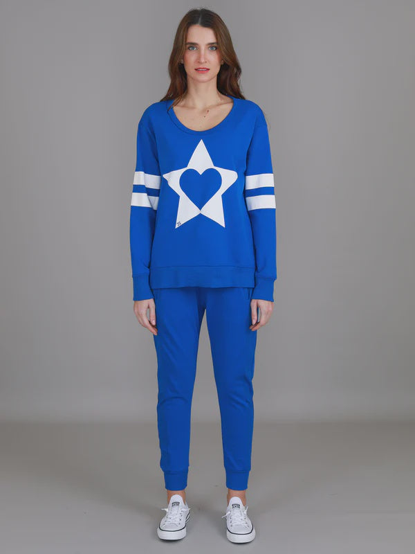 3rd Story Sunderland Star Heart Sweater - Sapphire Blue