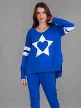 3rd Story Sunderland Star Heart Sweater - Sapphire Blue