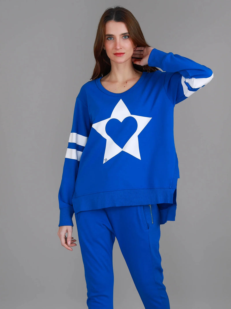 3rd Story Sunderland Star Heart Sweater - Sapphire Blue