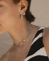 F+H Studios Wave Choker - Brass + Sterling Silver