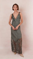 Charli Solange Slip Dress - Khaki