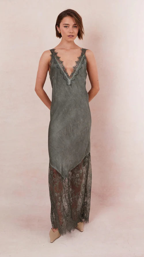 Charli Solange Slip Dress - Khaki
