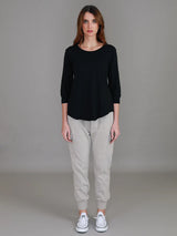 3rd Story Shannon 3/4 Sleeve Tee - Black