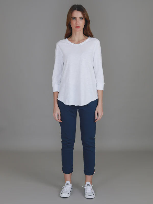 3rd Story Shannon 3/4 Sleeve Tee - White