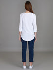 3rd Story Shannon 3/4 Sleeve Tee - White