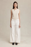 Marle Cross Stitch Jean - Blanc