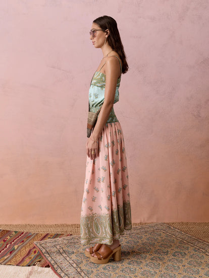 BOTEH Lucent Drop Waist Maxi Dress