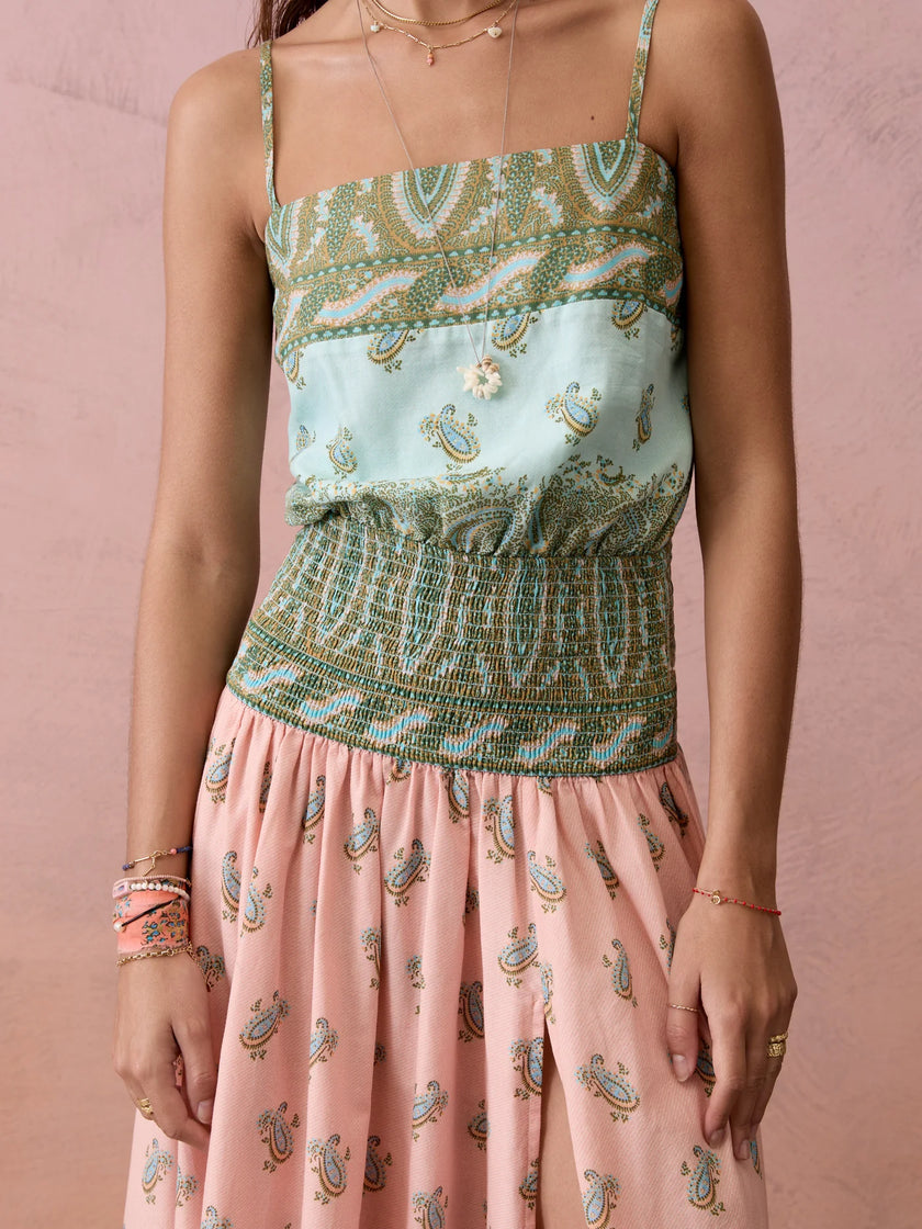 BOTEH Lucent Drop Waist Maxi Dress