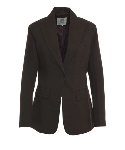 Second Female Sella Fitted Blazer - Chocolate