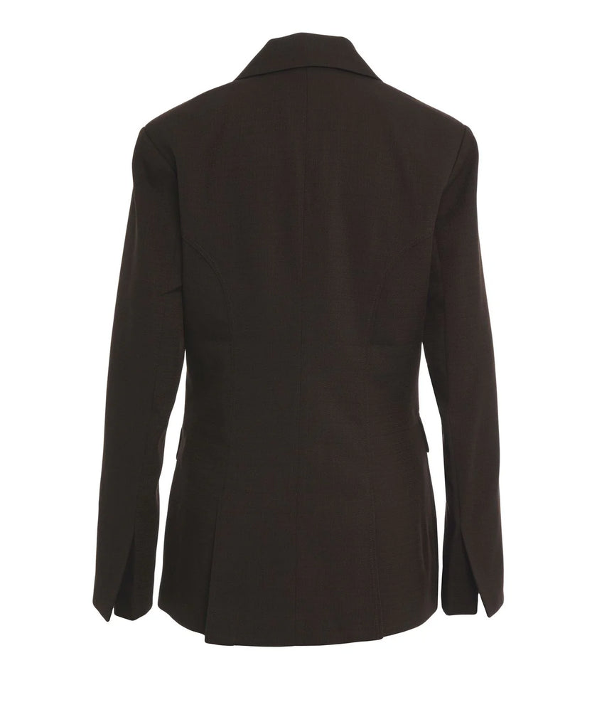 Second Female Sella Fitted Blazer - Chocolate