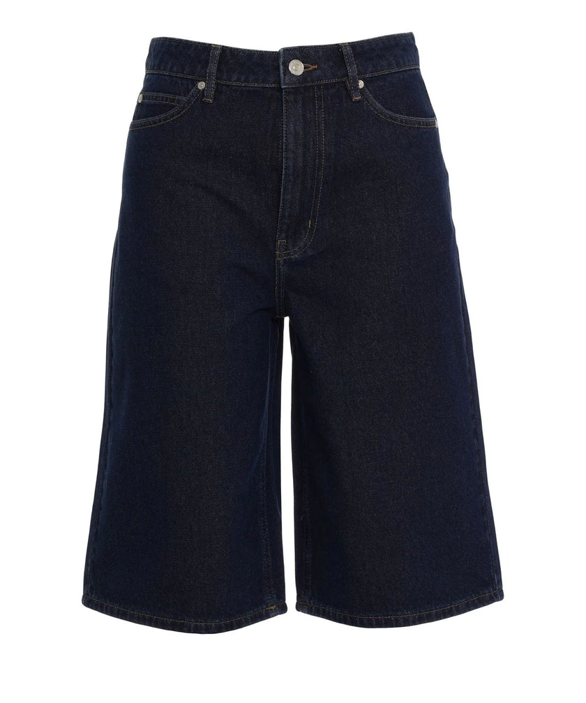 Second Female Columbo Denim Shorts - Dark Blue Denim