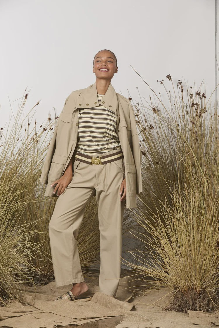 M.A. Dainty Lolly Tee - Yellow/Brown