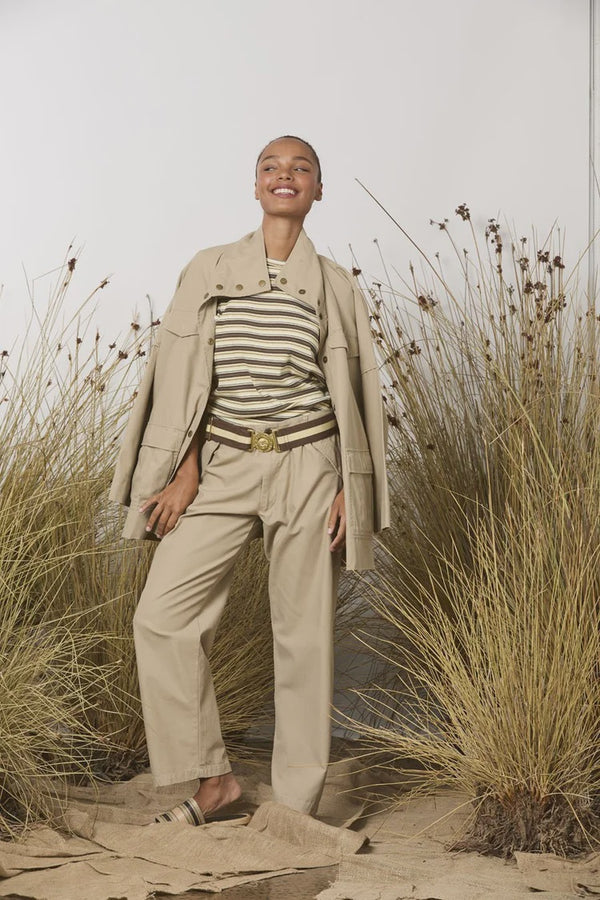 M.A. Dainty Lolly Tee - Yellow/Brown